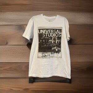 Universal Studios Since 1912 White Large T-Shirt Vintage Style Graphic Tee